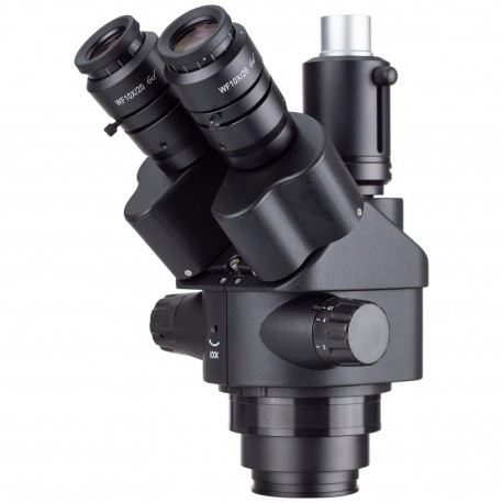 Amscope Microscope Stereo 7X-45X - AmScope 7X-45X czarny Simul-Focal trójokularowy zoom