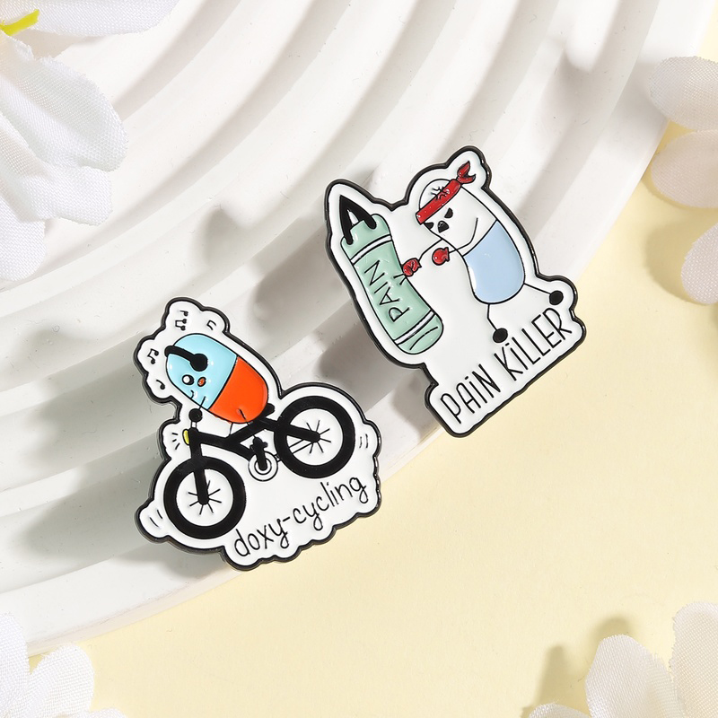 Science Buddies - Przypinki emaliowane Doxy-cycling, broszki z motywem