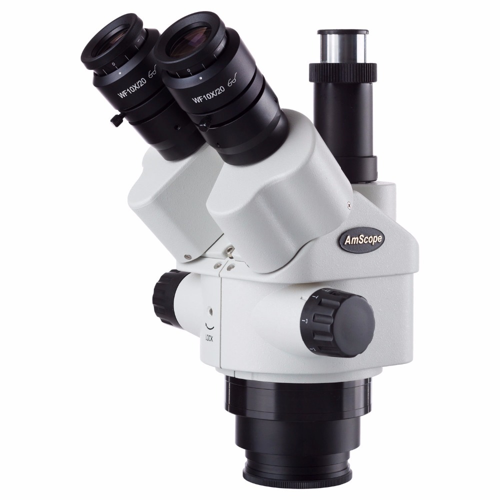 Amscope Microscope Stereo 7X-45X - Głowica mikroskopu stereoskopowego AmScope 7X-45X Simul